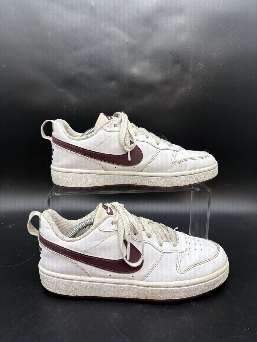 Nike Court Borough Low Recraft GS DV5456-112 Youth Size 4.5Y White Maroon